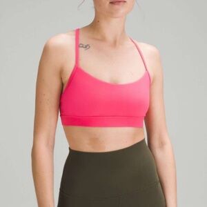 Lululemon Flow Y Bra in Lip Gloss size 6